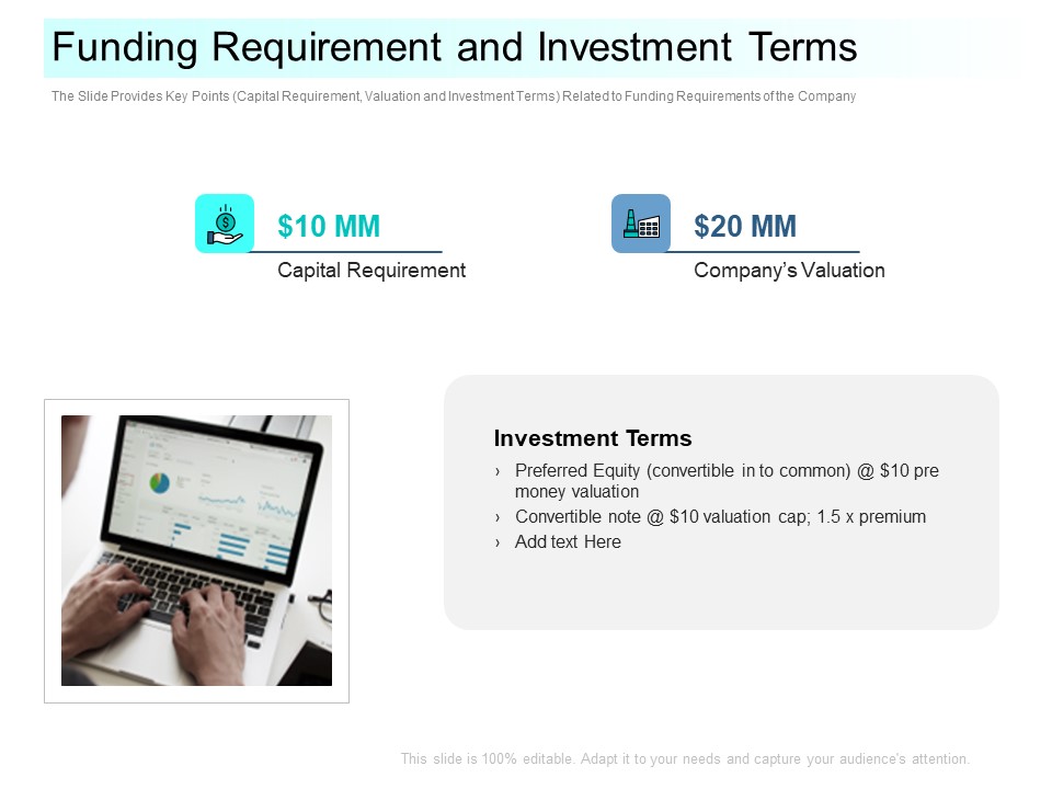 Community Capitalization Pitch Deck Funding Requirement And Investment Terms Graphics Pdf