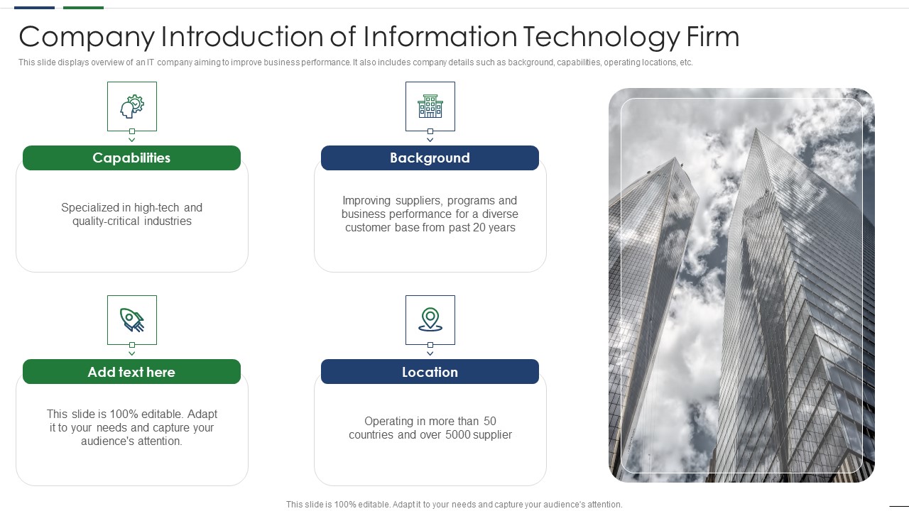 Company Introduction Of Information Technology Firm Ideas PDF
