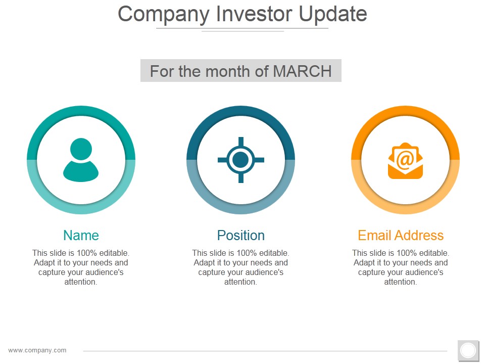 Company Investor Update Ppt PowerPoint Presentation Gallery Graphics Design