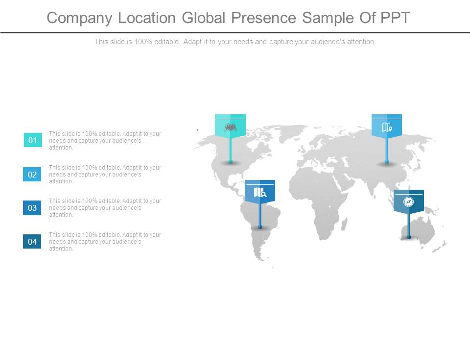 Company Location Global Presence Sample Of Ppt