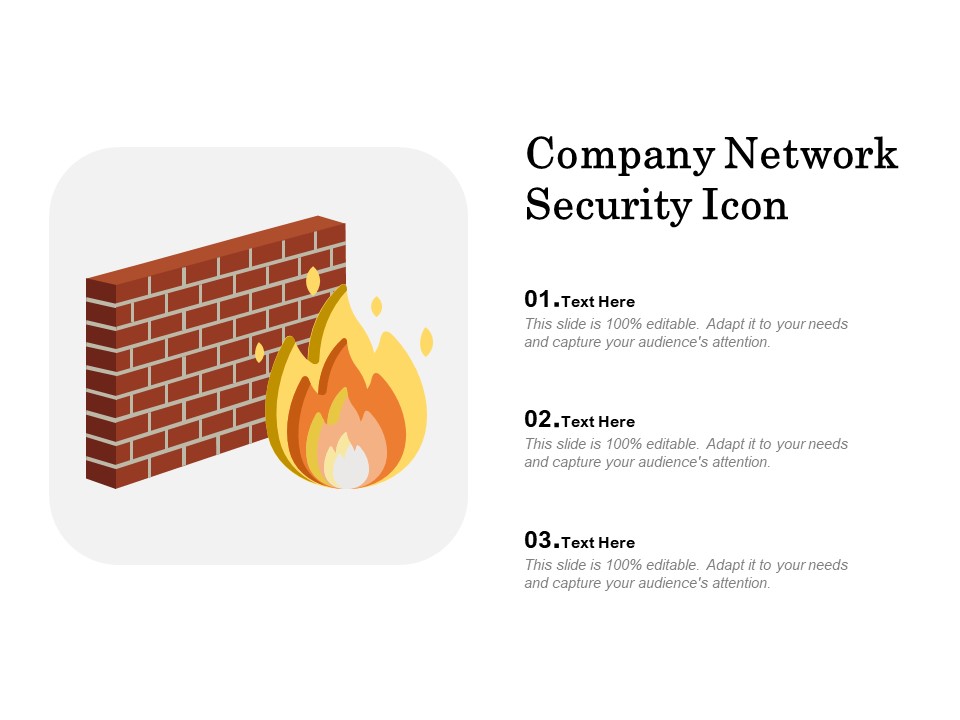 Company Network Security Icon Ppt PowerPoint Presentation File Infographics PDF