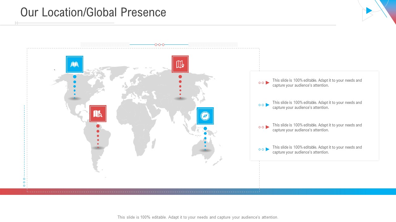 Company Outline Our Location Global Presence Ppt Ideas Background Images PDF