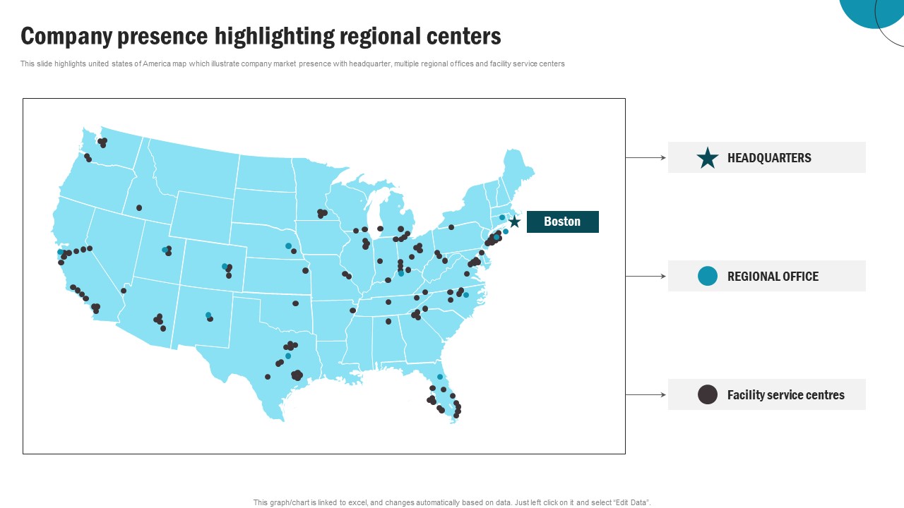 Company Presence Highlighting Regional Centers Icons PDF