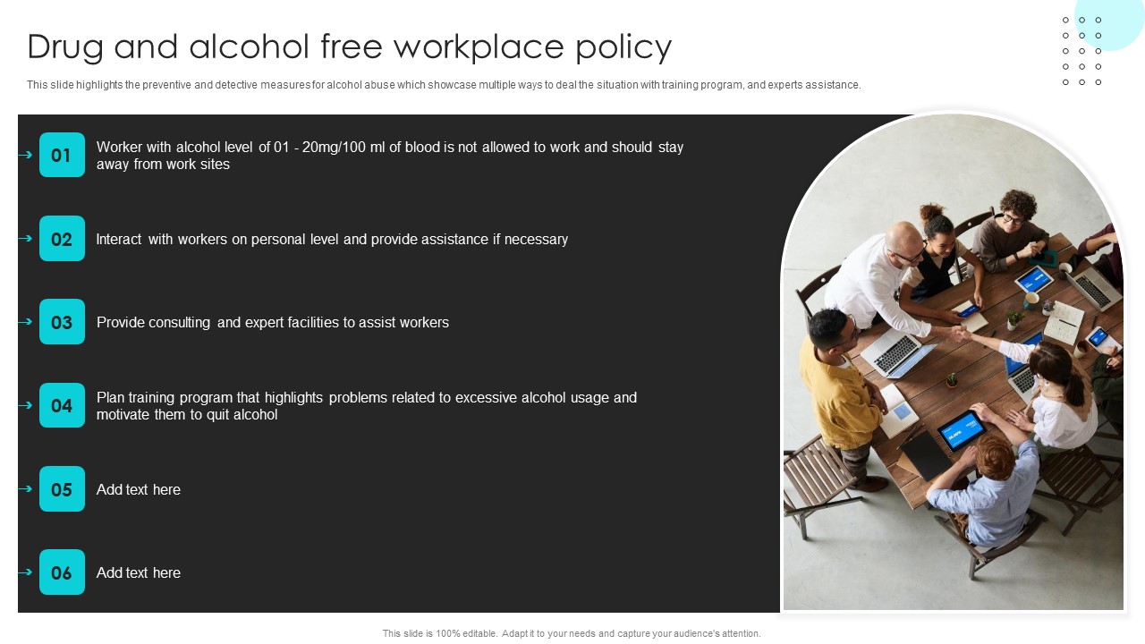 Company Rules And Regulations Manual Drug And Alcohol Free Workplace Policy Mockup PDF