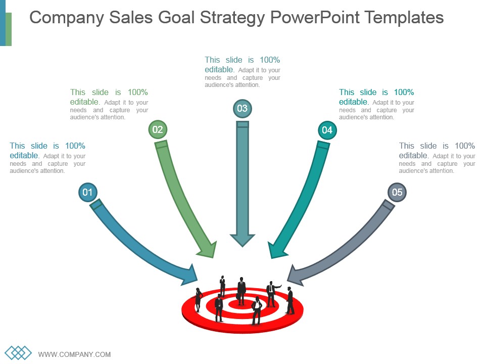 Company Sales Goal Strategy Powerpoint Templates
