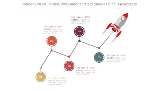 Company Vision Timeline With Launch Strategy Sample Of Ppt Presentation