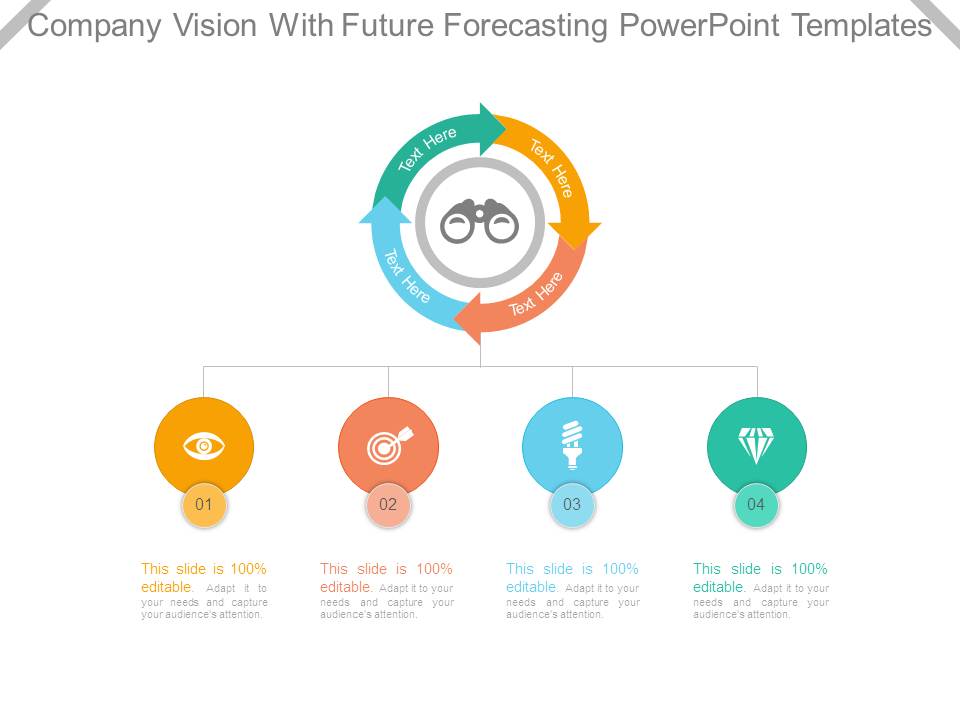 Company Vision With Future Forecasting Powerpoint Templates