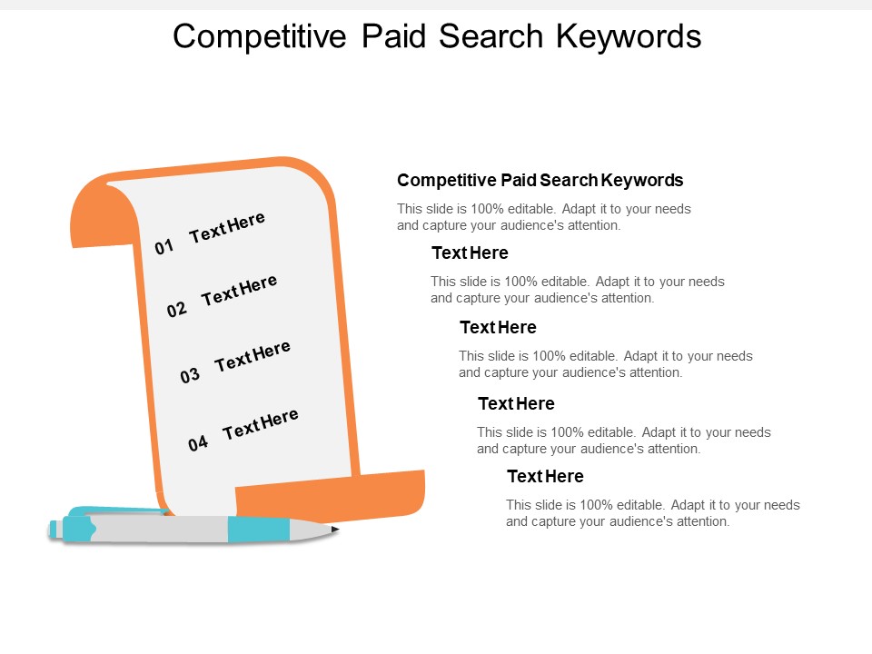 Competitive Paid Search Keywords Ppt PowerPoint Presentation Pictures Deck Cpb