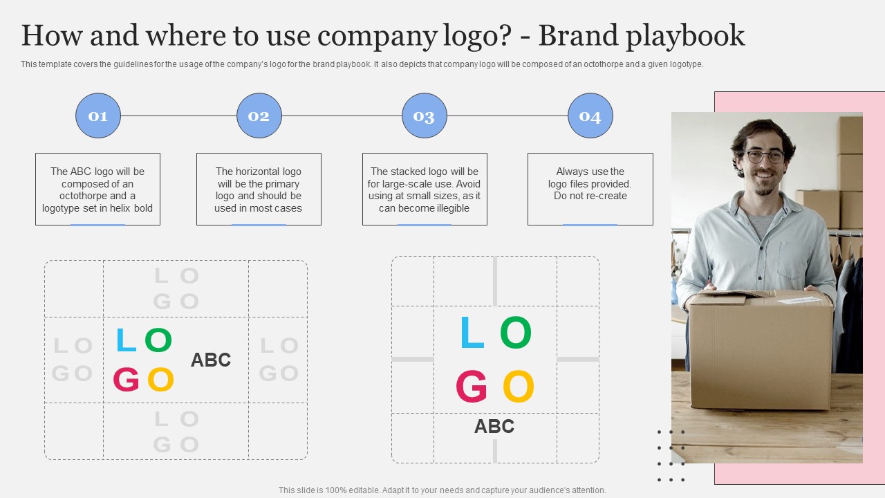 Complete Brand Promotion Playbook How And Where To Use Company Logo Brand Playbook Ideas PDF