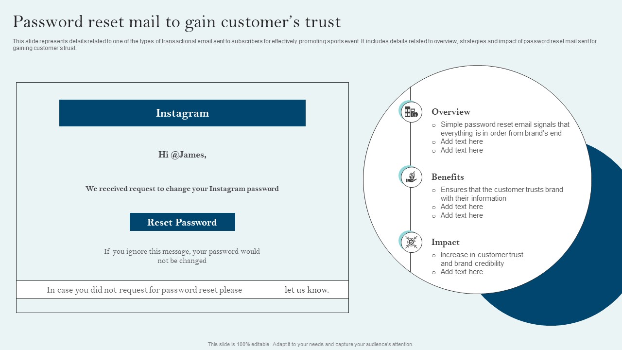 Comprehensive Sports Event Marketing Plan Password Reset Mail To Gain Customers Trust Sample PDF