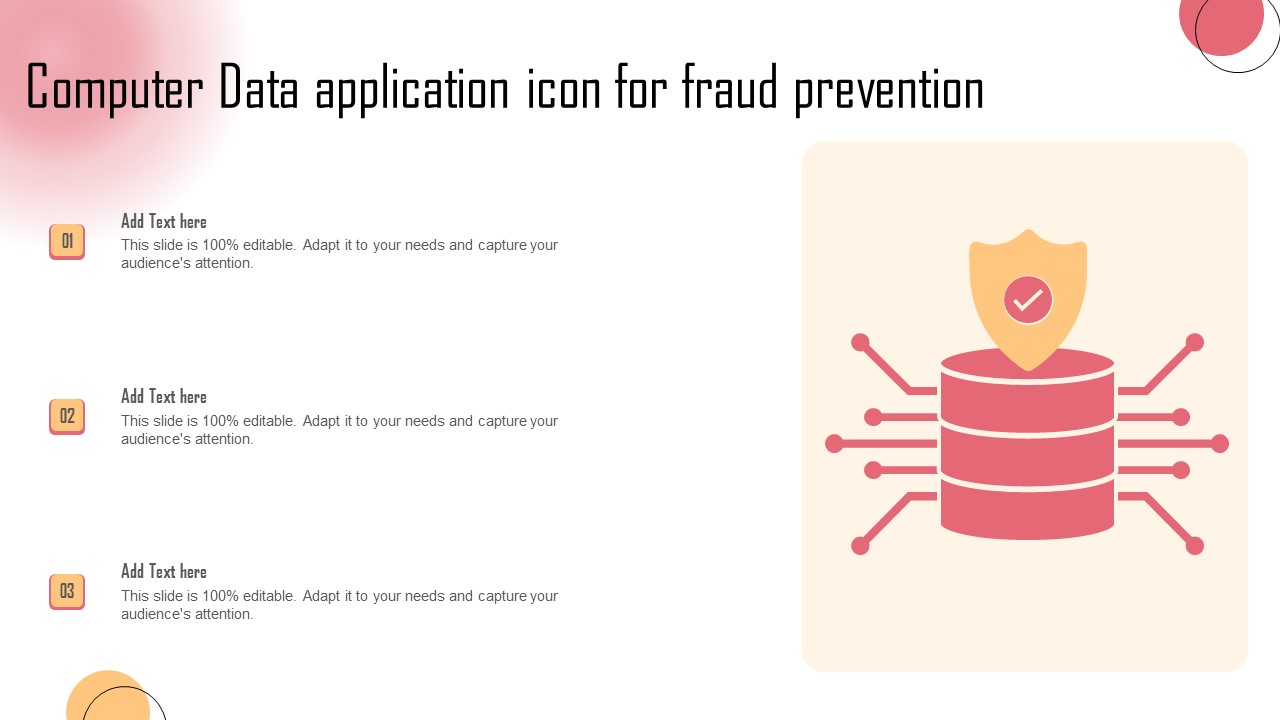 Computer Data Application Icon For Fraud Prevention Download PDF