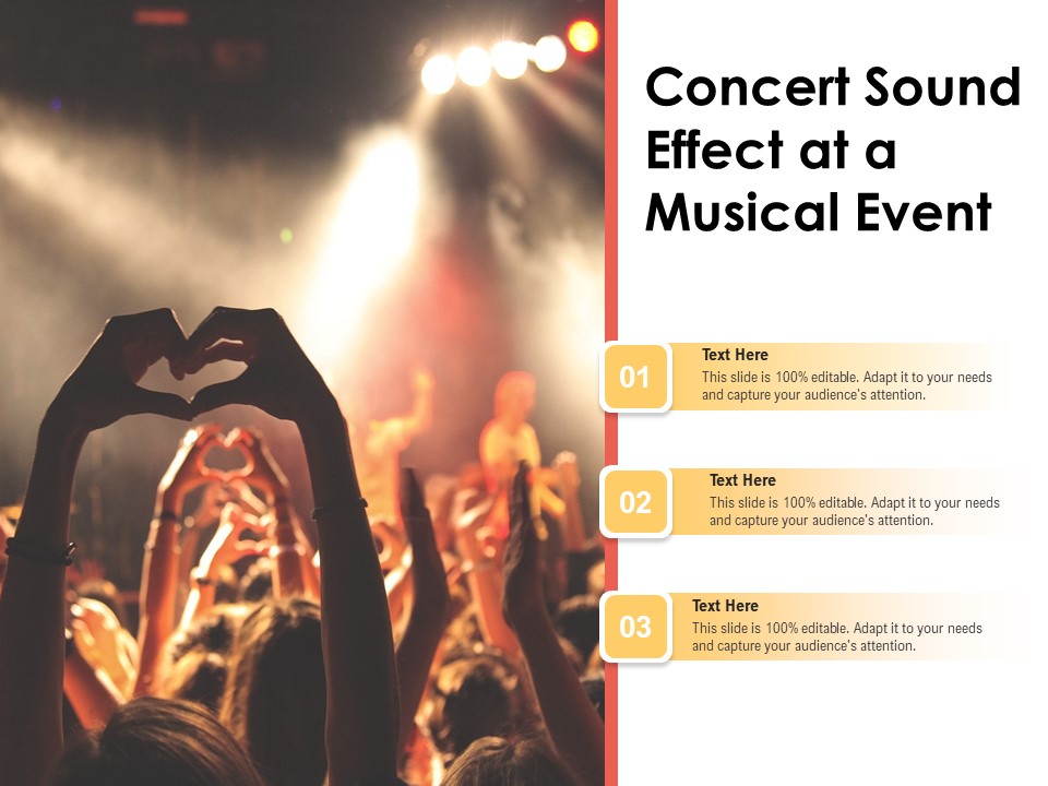 Concert Sound Effect At A Musical Event Ppt PowerPoint Presentation Pictures Design Ideas PDF
