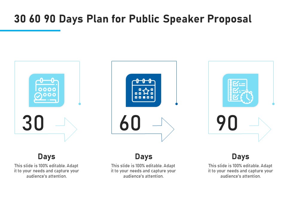 Conference Session 30 60 90 Days Plan For Public Speaker Proposal Ppt Summary Example PDF