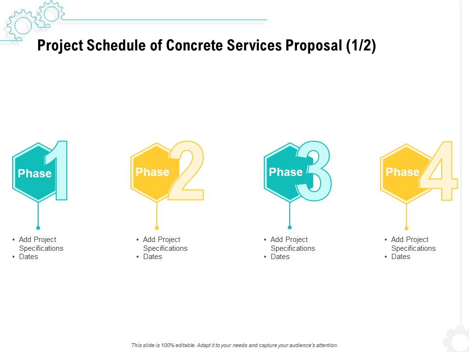 Construction Material Service Project Schedule Of Concrete Services Proposal Dates Professional PDF