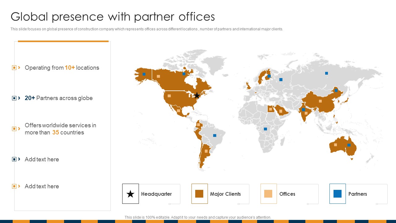 Construction Services Company Profile Global Presence With Partner Offices Download PDF