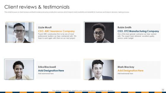 Construction Services Company Profile Ppt PowerPoint Presentation Complete Deck With Slides