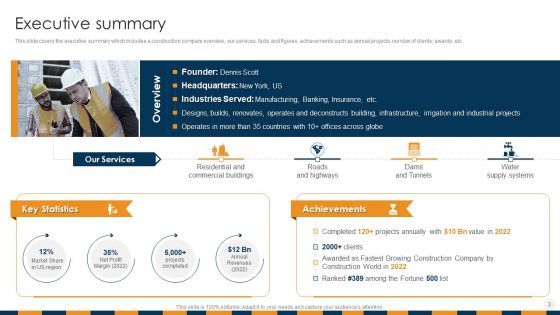 Construction Services Company Profile Ppt PowerPoint Presentation Complete Deck With Slides
