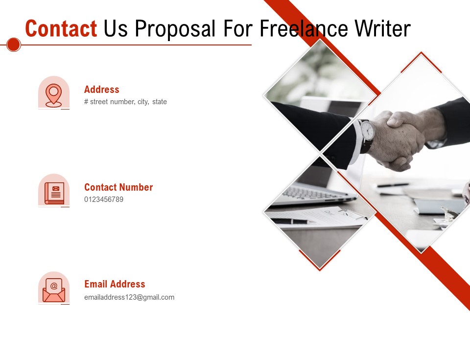 Contact Us Proposal For Freelance Writer Ppt PowerPoint Presentation Infographics Gridlines PDF