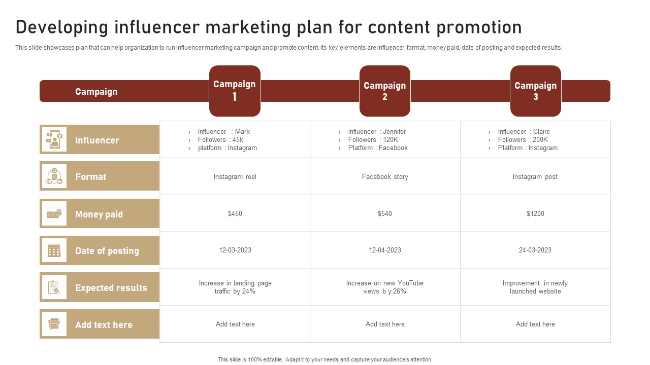 Content Delivery And Promotion Developing Influencer Marketing Plan For Content Professional PDF