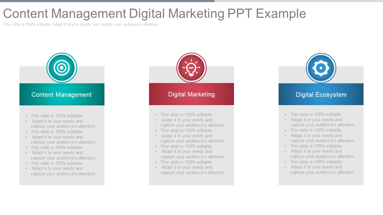 Content Management Digital Marketing Ppt Example