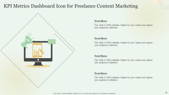 Content Marketing Freelance KPI Dashboard Ppt PowerPoint Presentation Complete With Slides