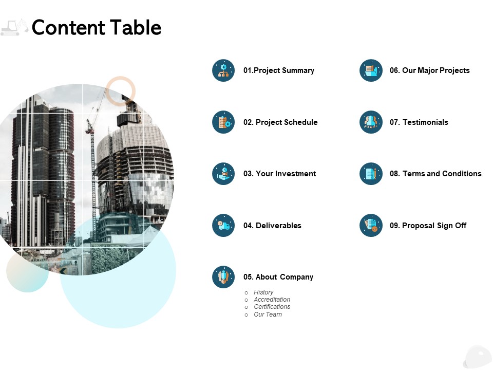 Content Table Ppt PowerPoint Presentation Infographics Layout
