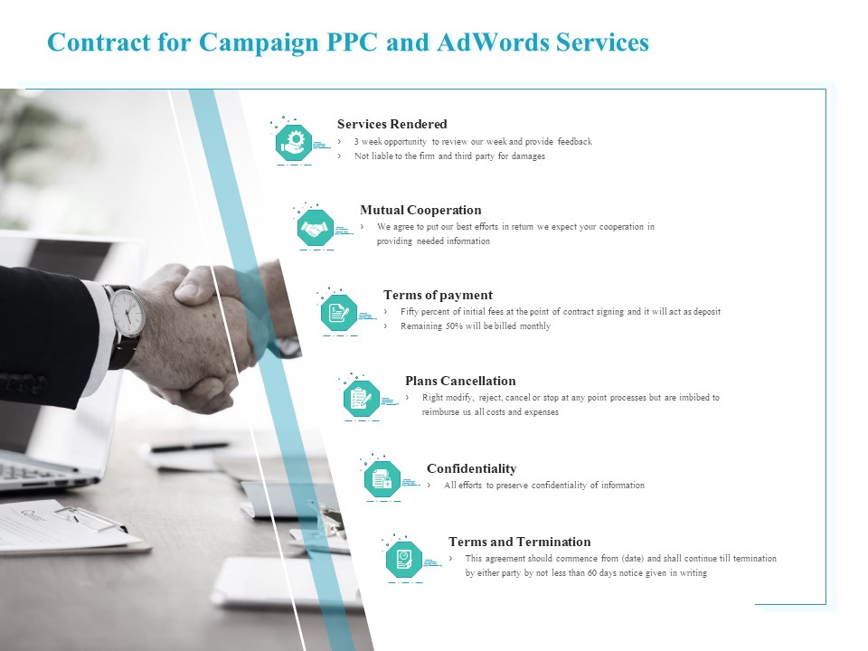 Contract For Campaign PPC And Adwords Services Brochure PDF
