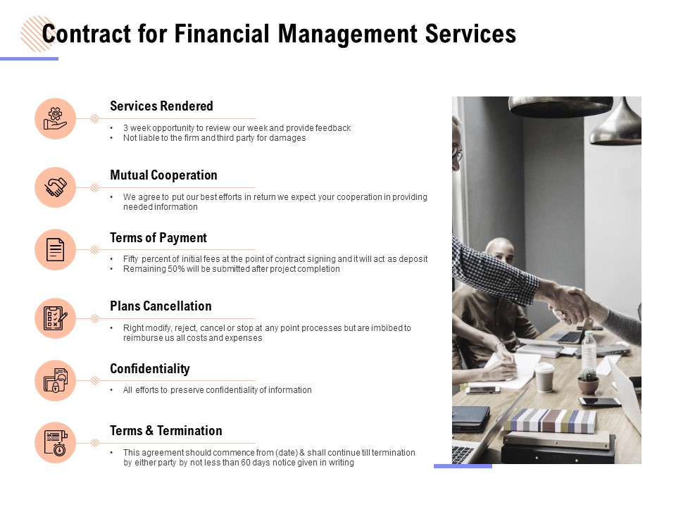 Contract For Financial Management Services Ppt PowerPoint Presentation Example 2015