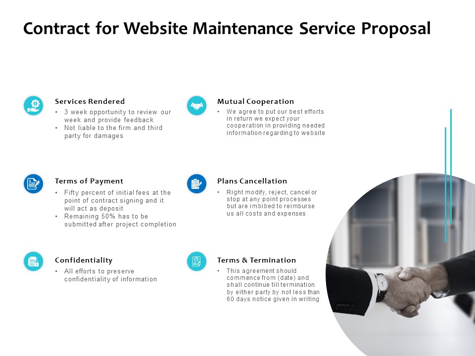 Contract For Website Maintenance Service Proposal Ppt PowerPoint Presentation Show