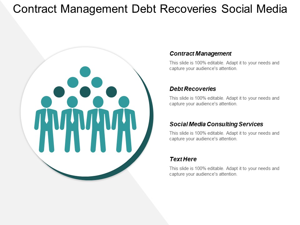 Contract Management Debt Recoveries Social Media Consulting Services Ppt PowerPoint Presentation Show Layout Cpb