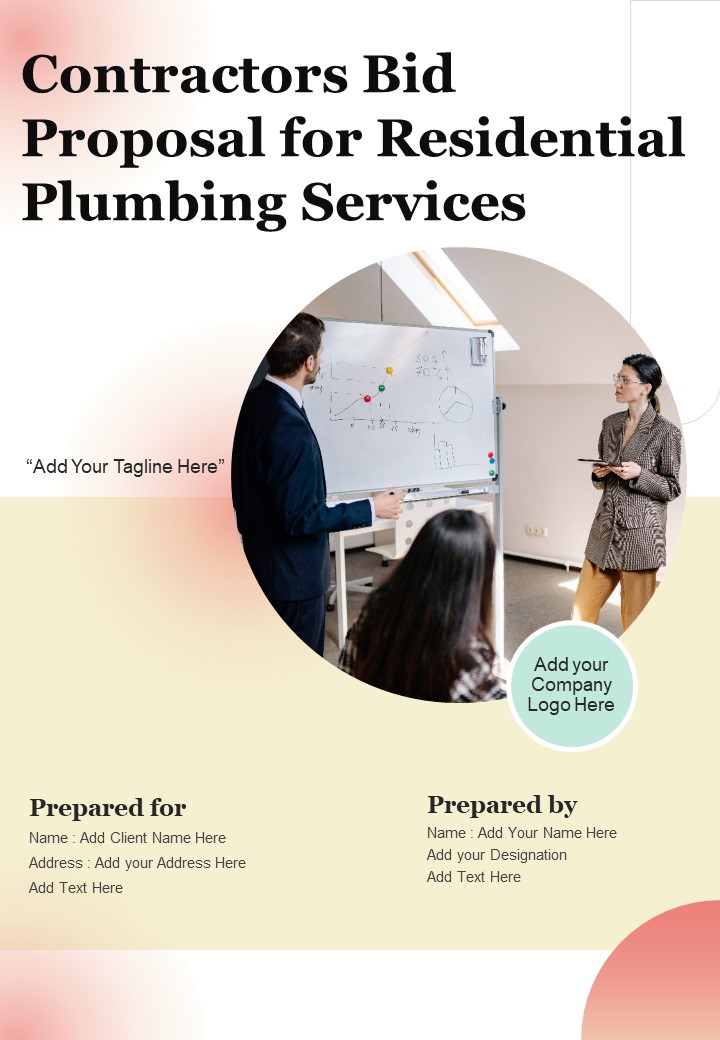 Contractors Bid Proposal For Residential Plumbing Services Example Document Report Doc Pdf Ppt