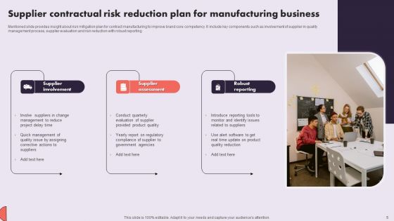 Contractual Risk Reduction Plan Ppt PowerPoint Presentation Complete Deck With Slides