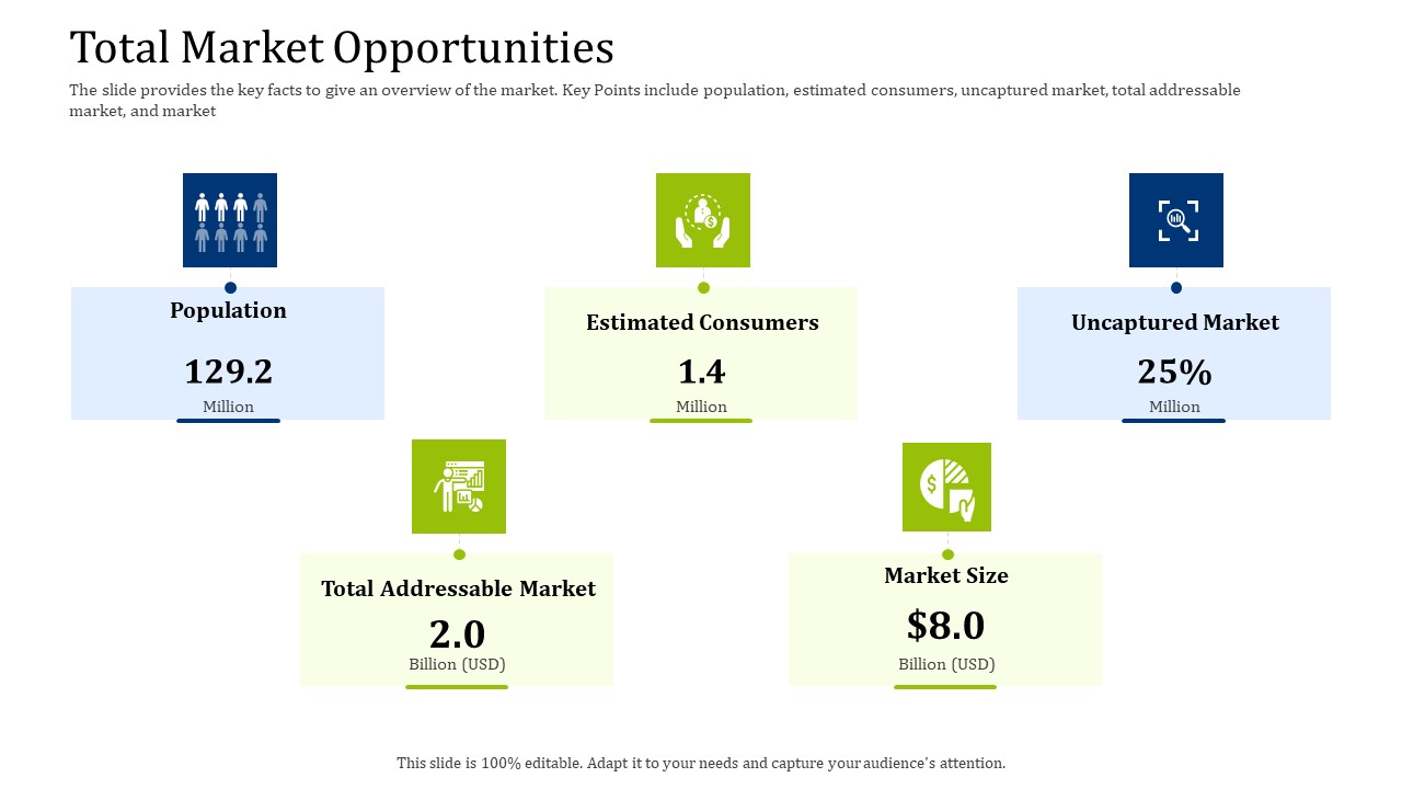 Convertible Debt Financing Pitch Deck Total Market Opportunities Professional PDF