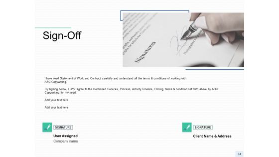 Copywriting Service Proposal Ppt PowerPoint Presentation Complete Deck With Slides