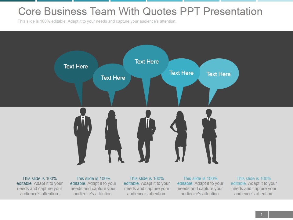 Core Business Team With Quotes Ppt PowerPoint Presentation Information