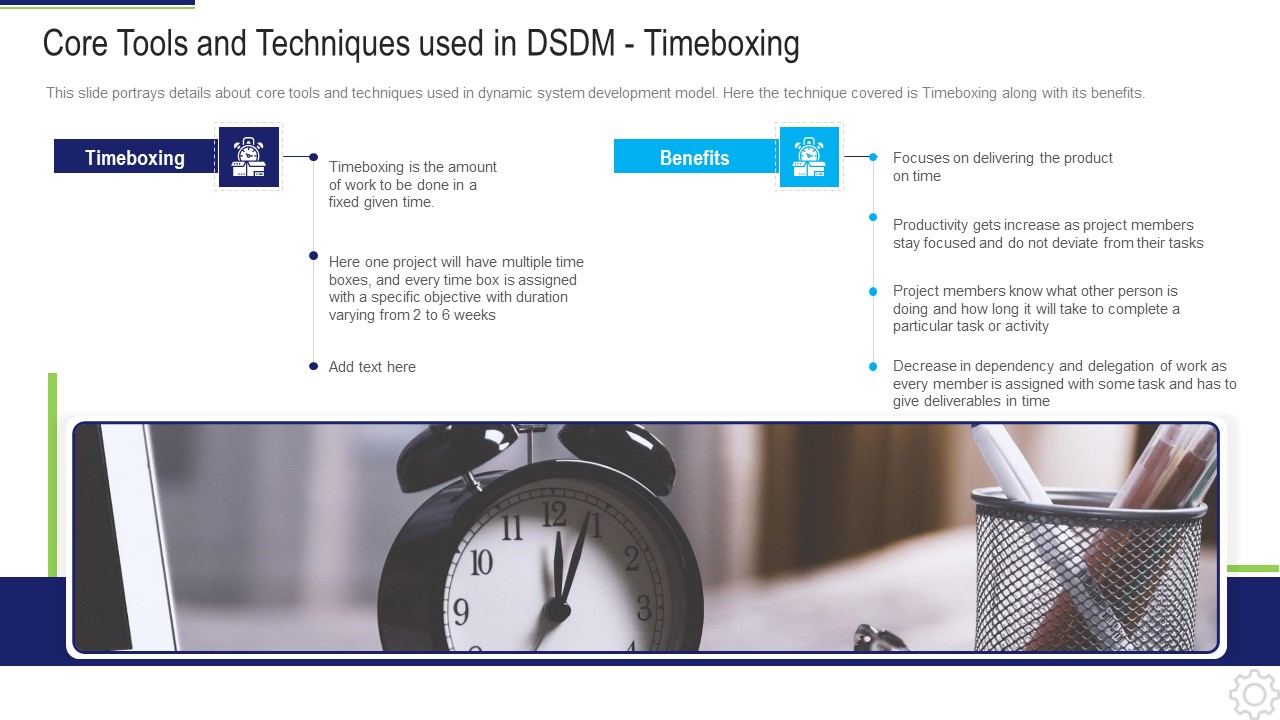 Core Tools And Techniques Used In DSDM Timeboxing Ppt File Inspiration PDF Wd Ppt Icon Graphics Example PDF