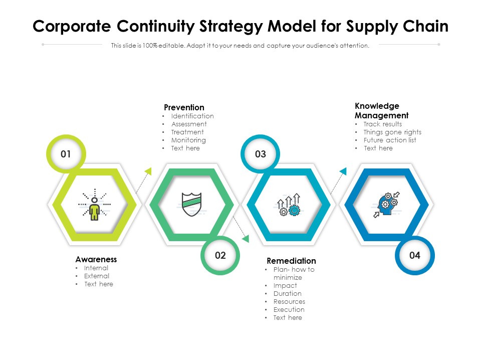 Corporate Continuity Strategy Model For Supply Chain Ppt PowerPoint Presentation Gallery Tips PDF