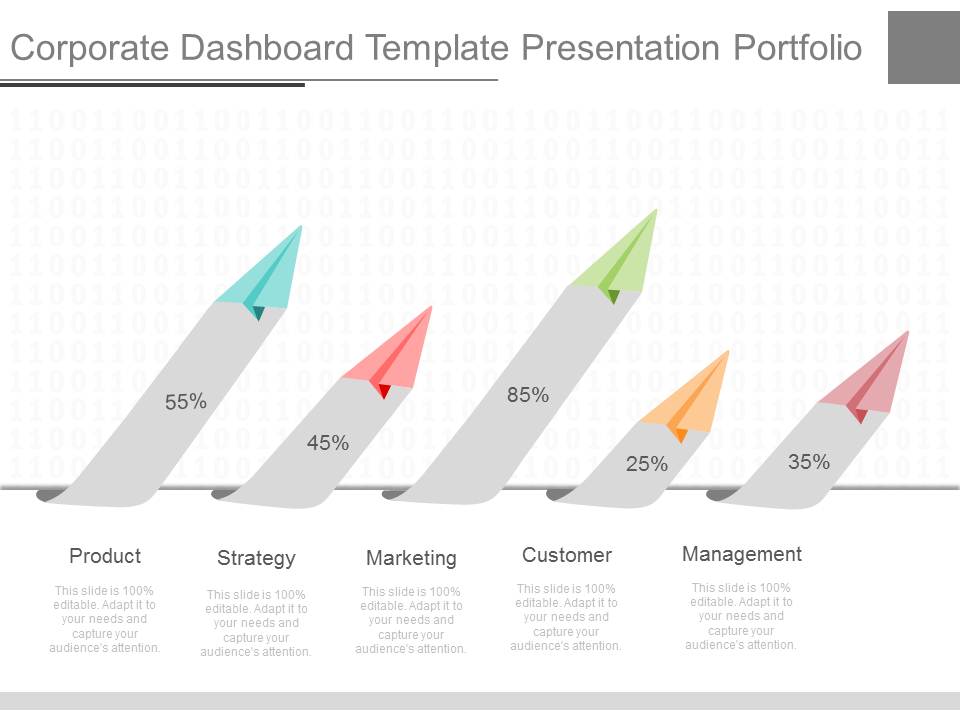 Corporate Dashboard Template Presentation Portfolio