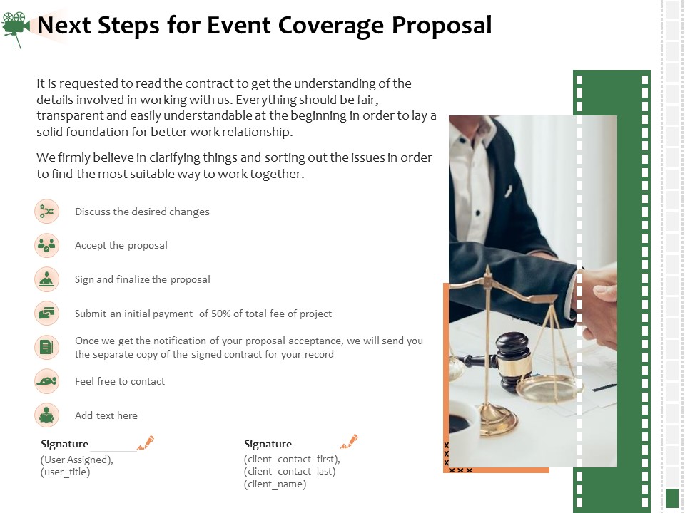 Corporate Event Videography Proposal Next Steps For Event Coverage Proposal Rules PDF