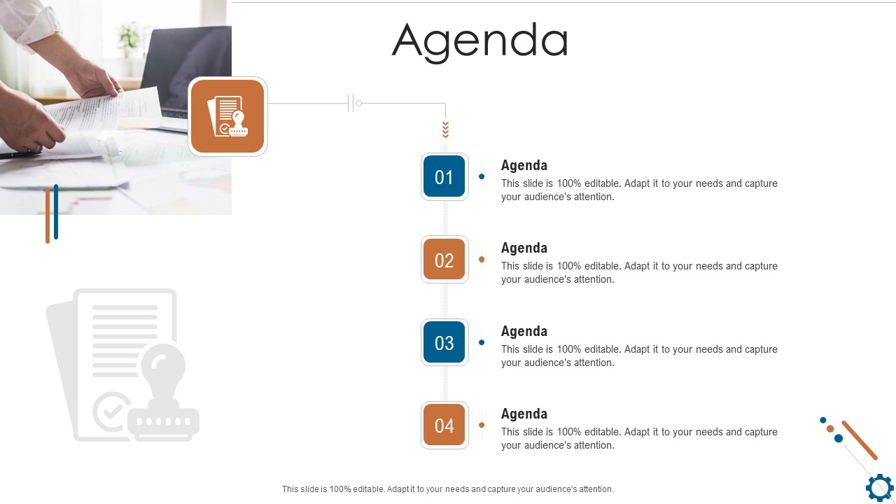Corporate Goals And Strategic Position Summary Agenda Ppt Pictures Smartart PDF