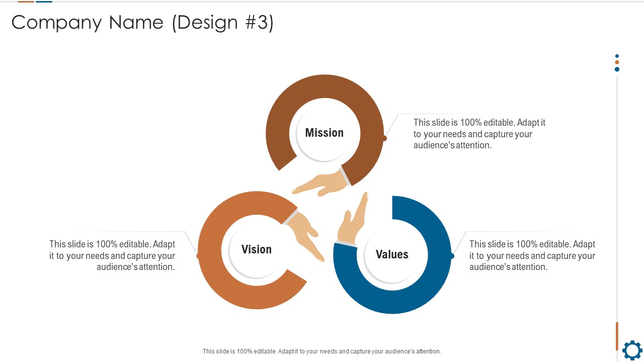 Corporate Goals And Strategic Position Summary Company Name Design 3 Ppt Styles Information PDF