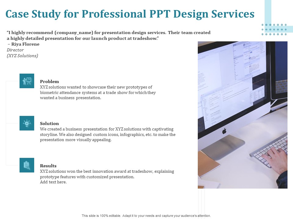 Corporate PPT Design Case Study For Professional PPT Design Services Ppt Infographic Template Skills PDF