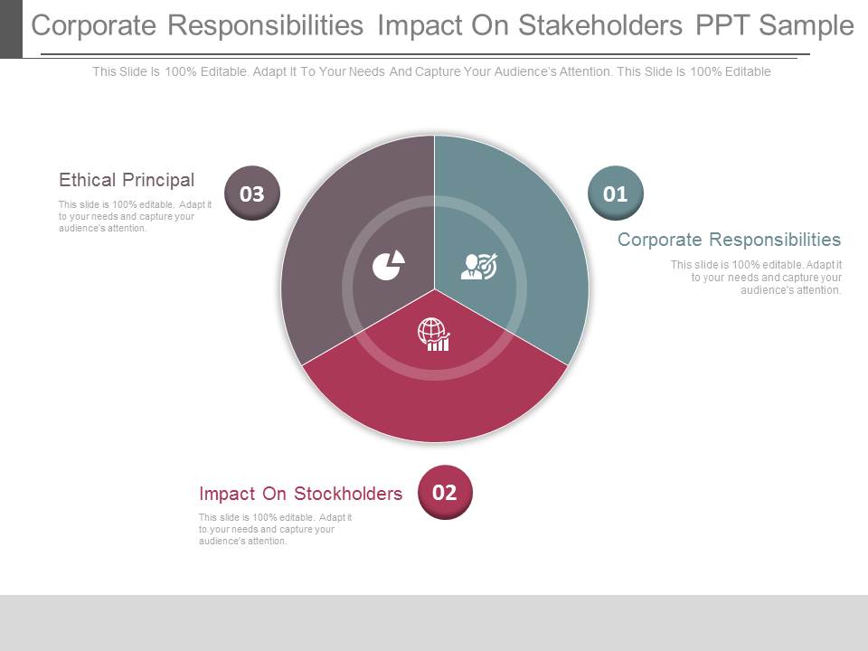 Corporate Responsibilities Impact On Stakeholders Ppt Sample