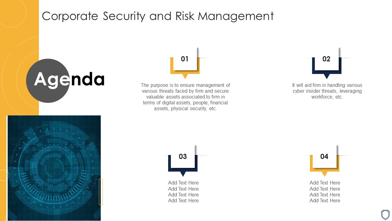 Corporate Security And Risk Management Icons PDF