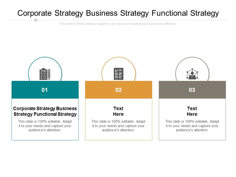 Corporate Strategy Business Strategy Functional Strategy Ppt PowerPoint Presentation Layouts Ideas Cpb