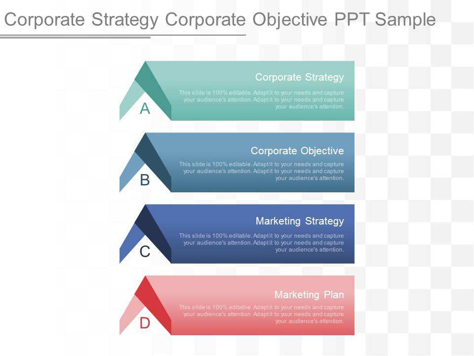 Corporate Strategy Corporate Objective Ppt Sample