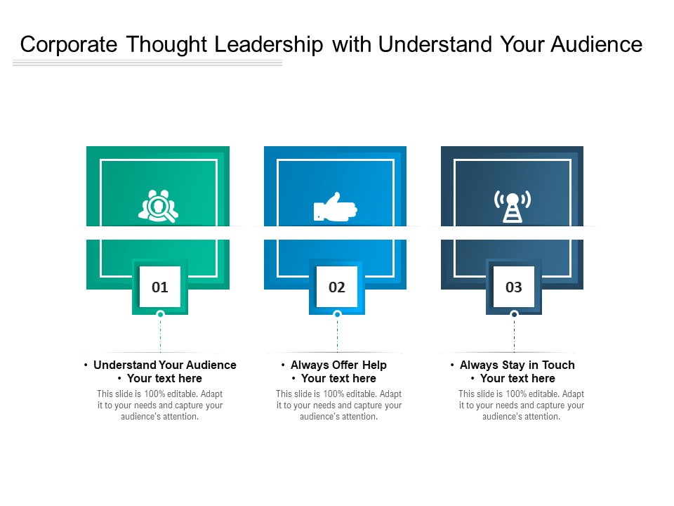 Corporate Thought Leadership With Understand Your Audience Ppt PowerPoint Presentation File Good PDF