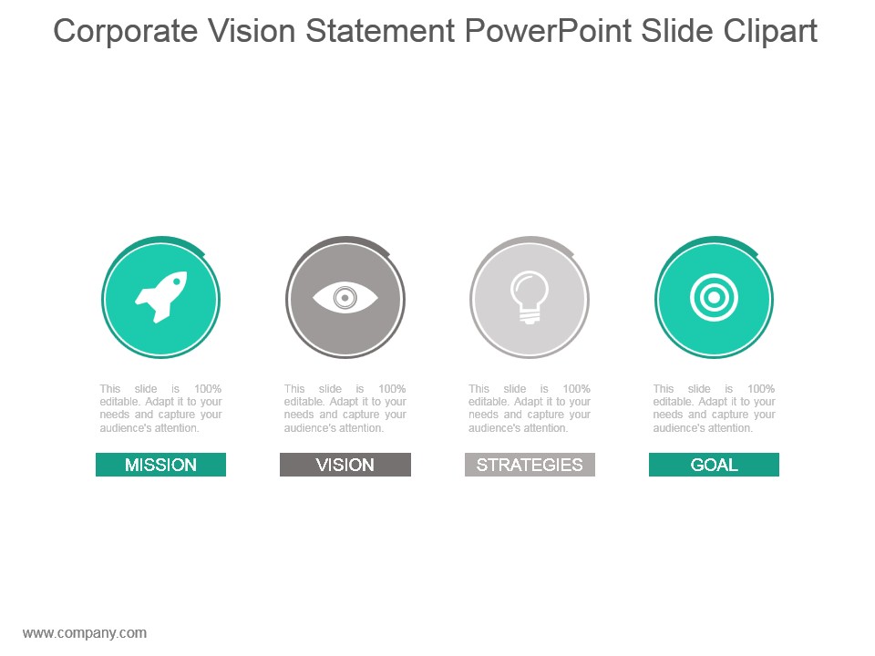 Corporate Vision Statement Powerpoint Slide Clipart