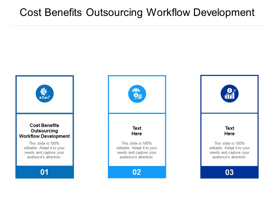 Cost Benefits Outsourcing Workflow Development Ppt PowerPoint Presentation Icon Background Images Cpb