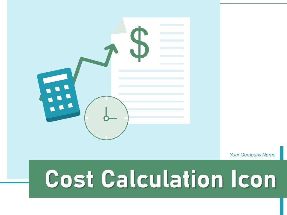Cost Calculation Icon Business Operations Ppt PowerPoint Presentation Complete Deck